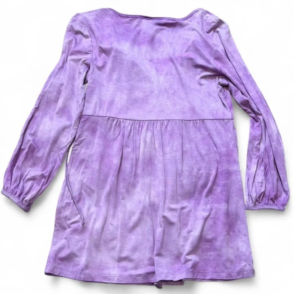 Y2K INC International Concepts‎ Purple Tie Dye Boho Tunic Blouse, Women's Size S